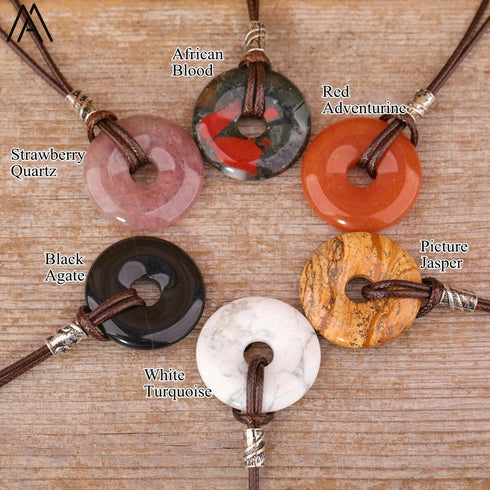 Natural Amethyst Lapis Tiger Eye Stone Pendant